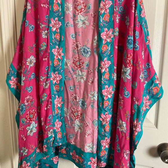 VINTAGE Tolani Collection Women's Kimono Floral Multicolor 3X Bohemian 90s - Picture 4 of 11